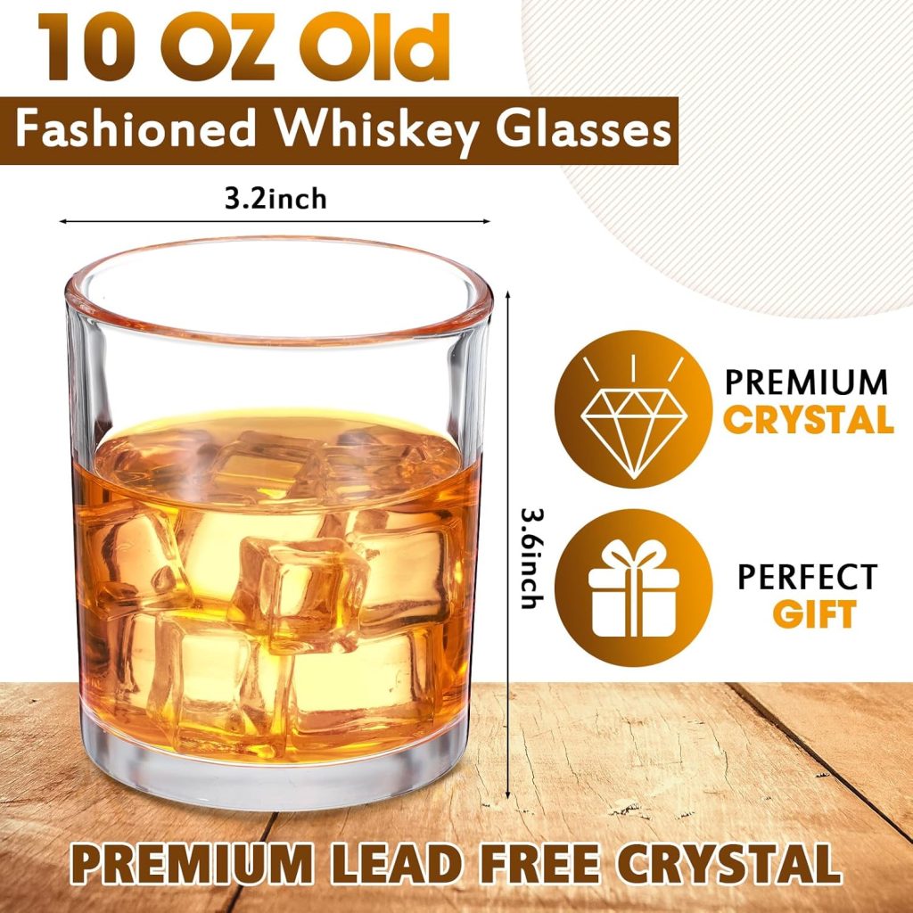 Hoolerry 18 Pieces Old Fashioned Whiskey Glasses 10 oz Rocks Cocktail Bourbon Glasses for Whiskey Liquor and Cocktail Drinks Gift for Men Women Home Bar(Classic) Hoolerry 18 Pieces Old Fashioned Whiskey Glasses 10 oz Rocks Cocktail Bourbon Glasses for Whiskey Liquor and Cocktail Drinks Gift for Men Women Home Bar(Classic)