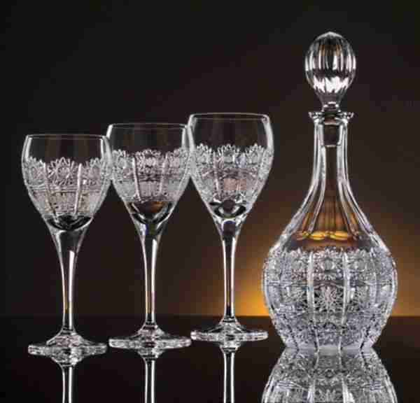 Details about   Crystal Glass Set of 6 Whiskey Rocks Glass Cognac Vodka Water10oz Bohemian Czech 
