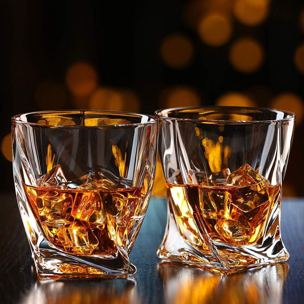 DeeCoo Whiskey Glasses-Premium 10, 11 OZ Scotch Glasses Set of 6 /Old Fashioned Whiskey Glasses/Style Glassware for Bourbon/Rum glasses/Bar Tumbler Whiskey Glasses(Mixed)
