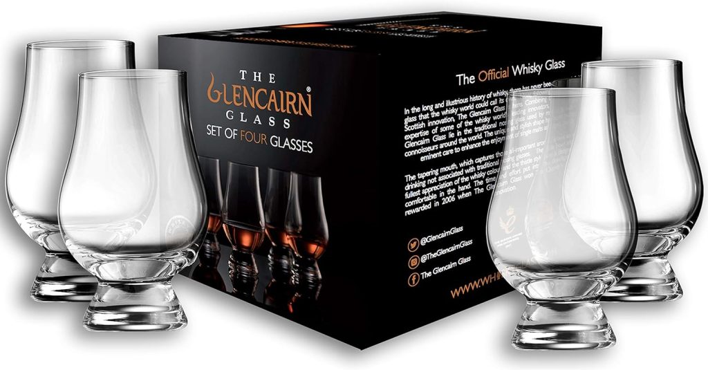 GLENCAIRN Whisky Glass in Gift Carton, Set of 4 in 4 Pack Gift Carton