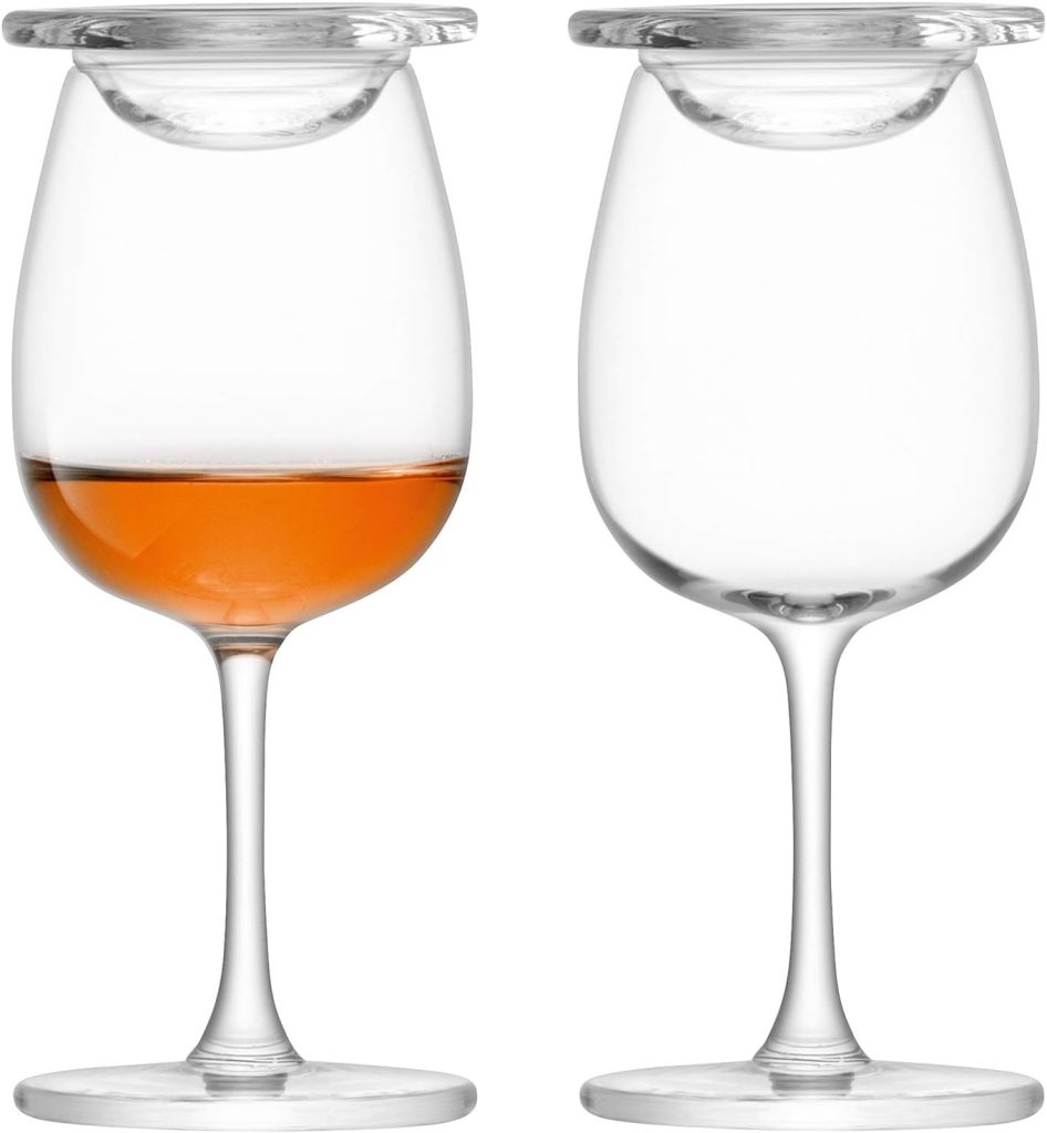 LSA International Whisky Islay Nosing Glass 3.7 fl oz Clear  Glass Cover x 2, Clear