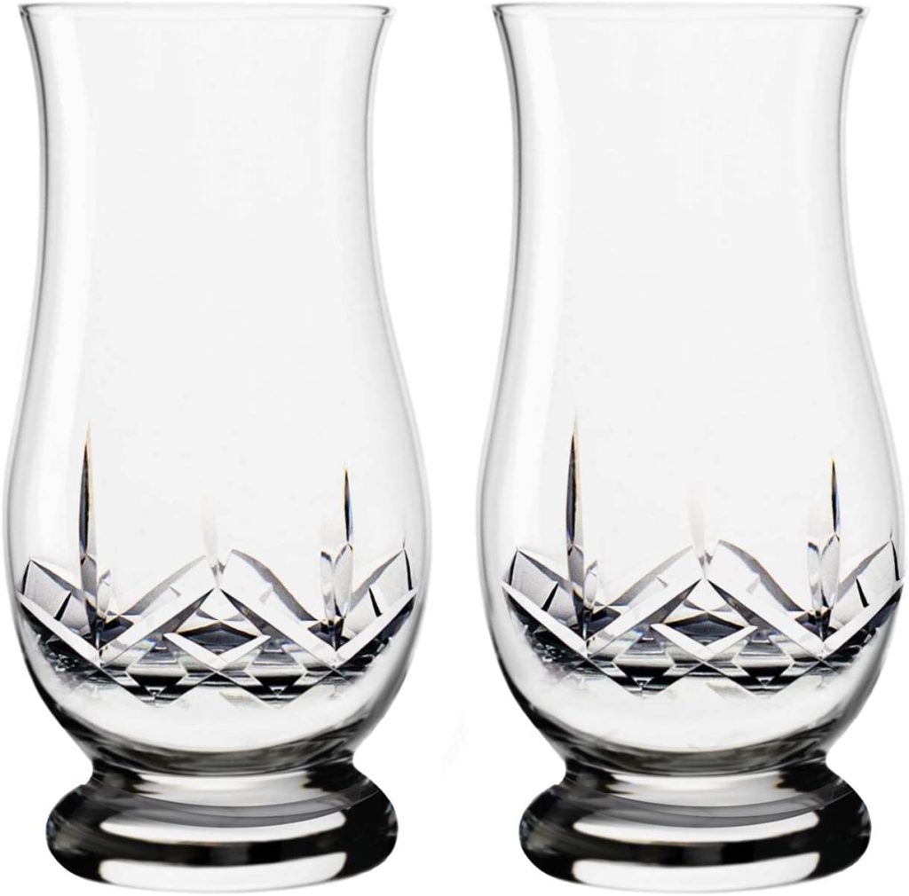 Amehla Whiskey Tasting Glasses, 7-ounce Taster Set of 2 Crystal Whisky Glasses - Snifter Sipping Bourbon Copita Glass for Nosing and Drinking Scotch, Brandy or other Spirits