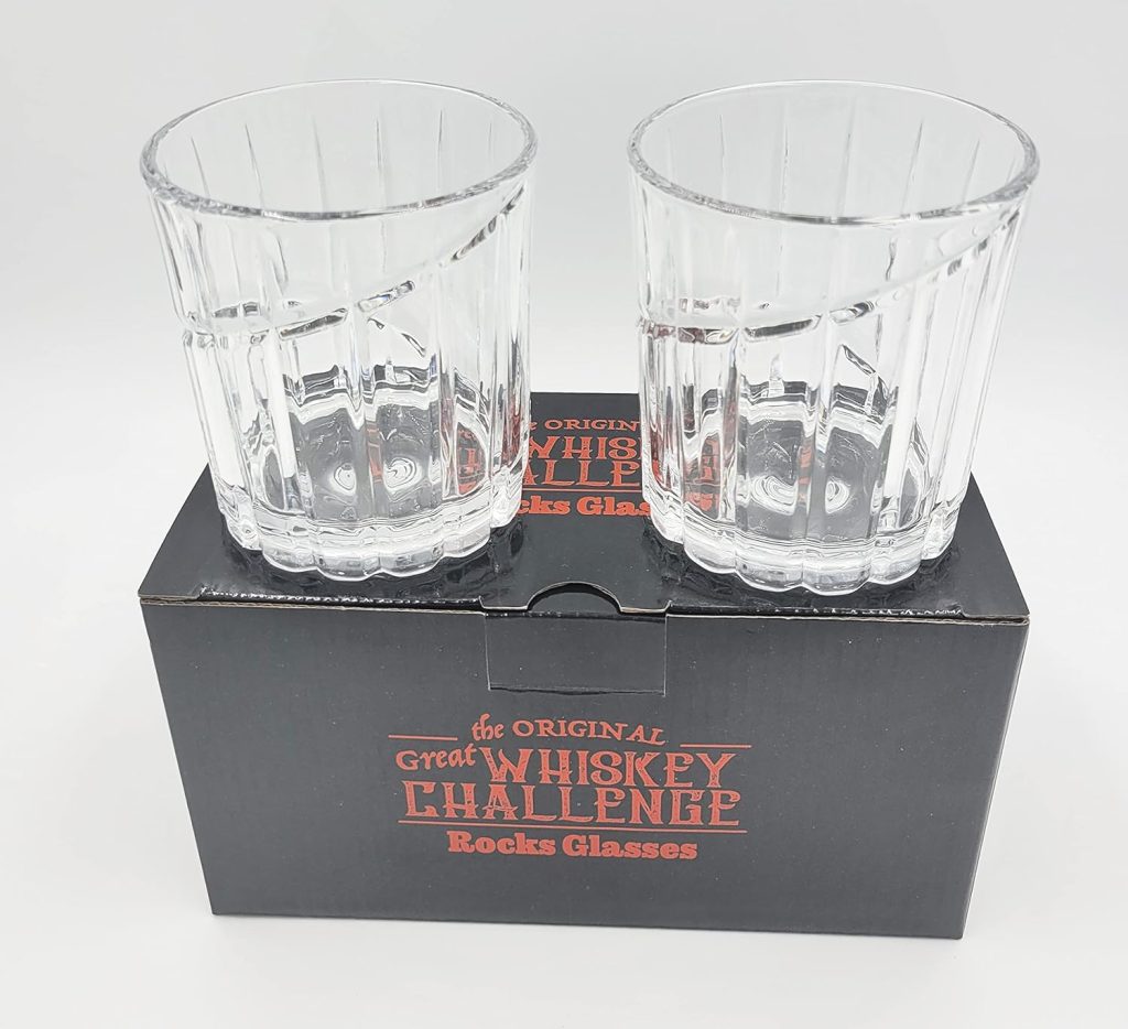 Great Whiskey Challenge 510 Whiskey Bourbon Drinking Spinning Rocks Glasses FIDGET - 2pcs Old Fashioned Spin Rum Spirits Glass