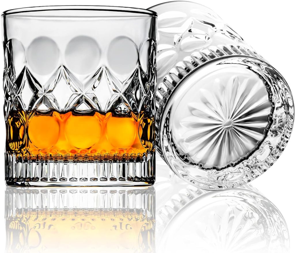 PARACITY Whiskey Glasses Set of 2,christmas gift, Old Fashioned Glasses, Rocks Glasses, Bourbon Glasses, Suitable for use in Bars, Parties, and Homes, The Right Gift for Men, Father s Day Gift