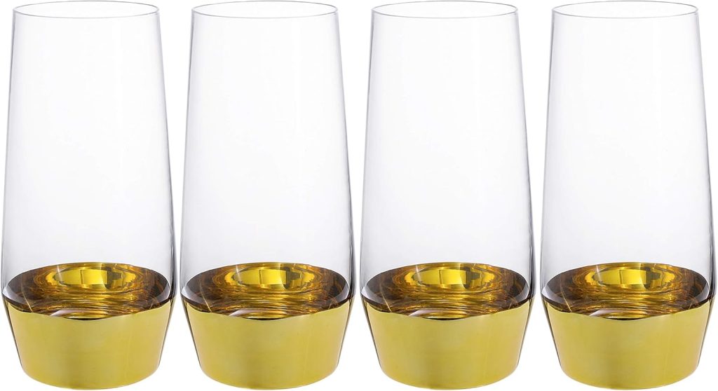 Hyperspace Whiskey Glasses, 12 Ounce Drinking Cups, Wine Glasses Set of 6, Wedding and Celebration Glassware