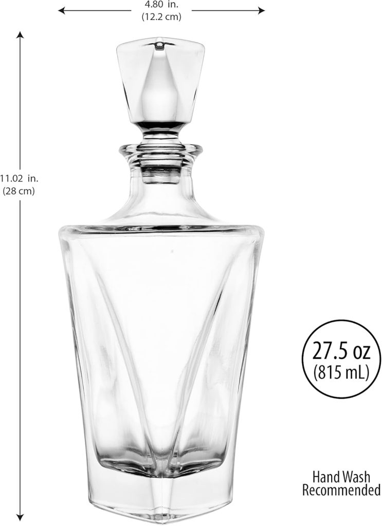 Glavers Whiskey Decanter, Old Fasioned Twisted Decanter, Crystal Liquor Decanter,For Bourbon and Scotch. Holiday Gift for Men, Him, Dad | 25 OZ. Glavers Whiskey Decanter, Old Fasioned Twisted Decanter, Crystal Liquor Decanter,For Bourbon and Scotch. Holiday Gift for Men, Him, Dad | 25 OZ.