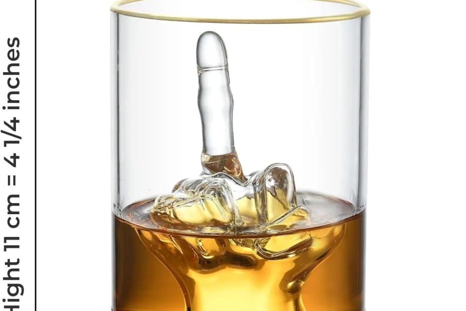 Middle Finger Funny Whiskey Glass review | gift idea