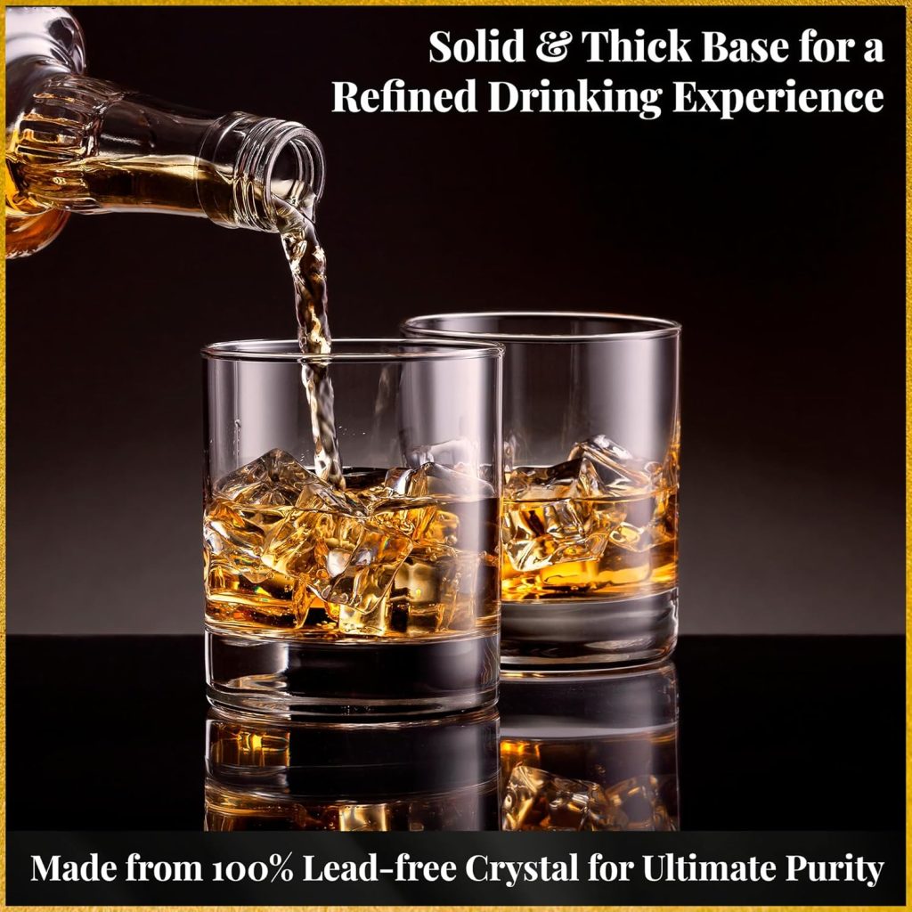 Ravenscroft Double Old Fashioned Whiskey Glasses, Made in Europe, Set of 6,100% Lead-Free Crystal, 11.5 Fl Oz. Heavy Base, Perfect for Rocks, Scotch, Bourbon, Cognac, Vodka, Dishwasher-Safe