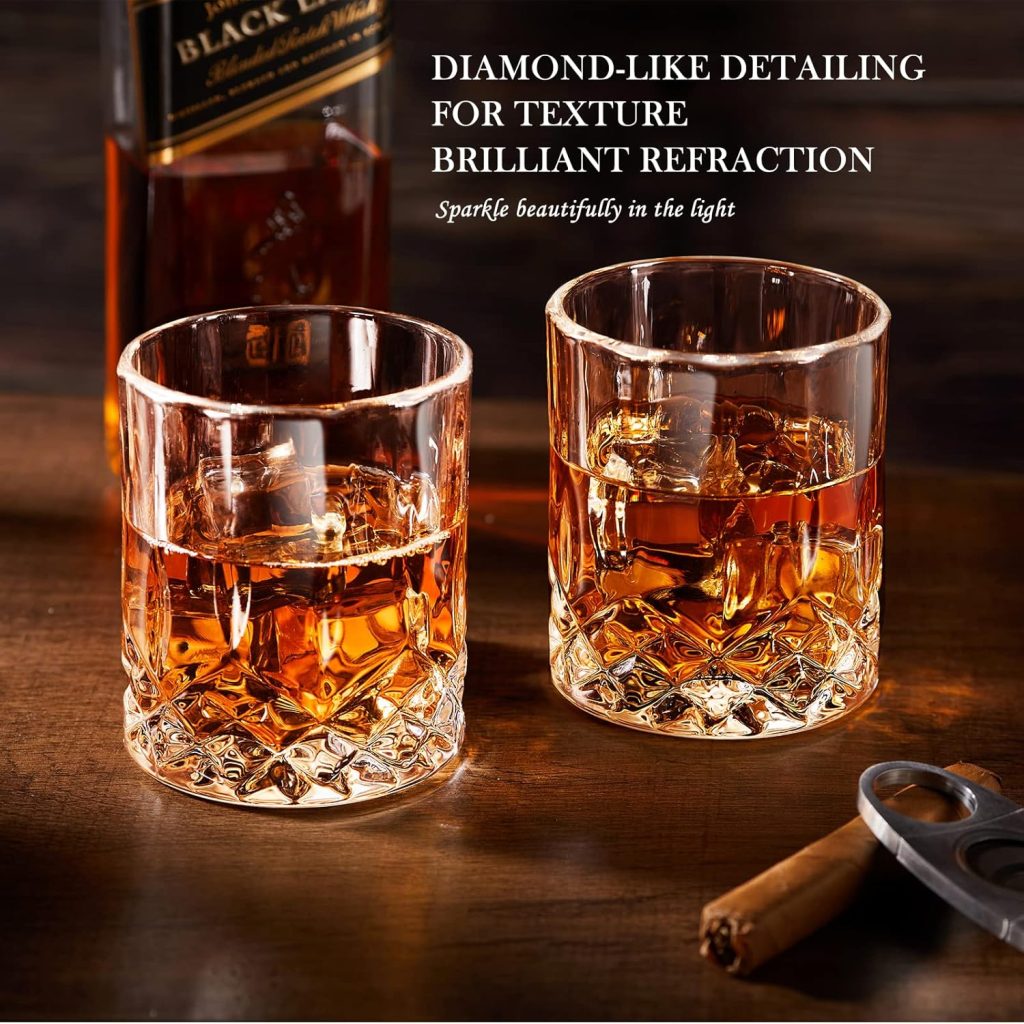 Whiskey Decanter Set with 4 Glasses 8 Whiskey Stones, 0.75L Classic Diamond Cut Crystal for Men, Women, Husband, Dad, Boyfriend, Grandpa on Fathers Day, Birthday, Anniversary Whiskey Decanter Set with 4 Glasses 8 Whiskey Stones, 0.75L Classic Diamond Cut Crystal for Men, Women, Husband, Dad, Boyfriend, Grandpa on Fathers Day, Birthday, Anniversary